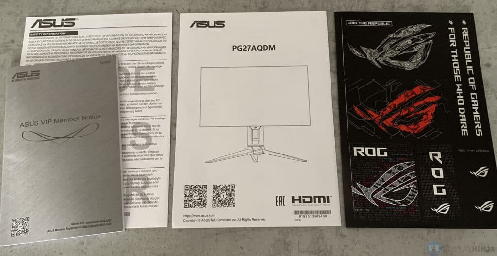 ASUS ROG Swift OLED PG27AQDM User Manual
